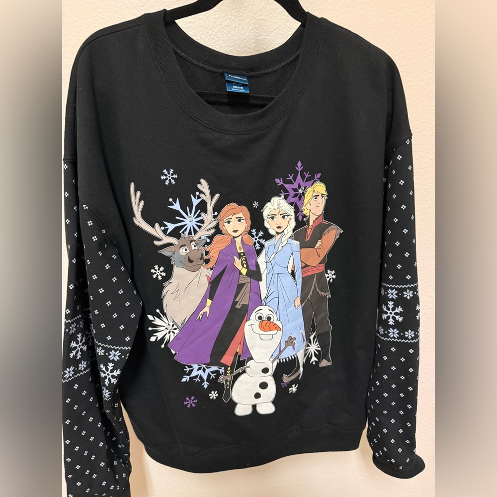 Disney Frozen II Sweatshirt Women XXL LED LIGHT UP Christmas‎ Jumper Pullover